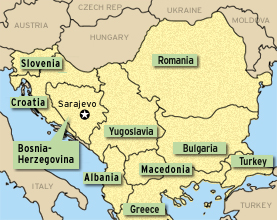 Yugoslavia map by Mark Bloch